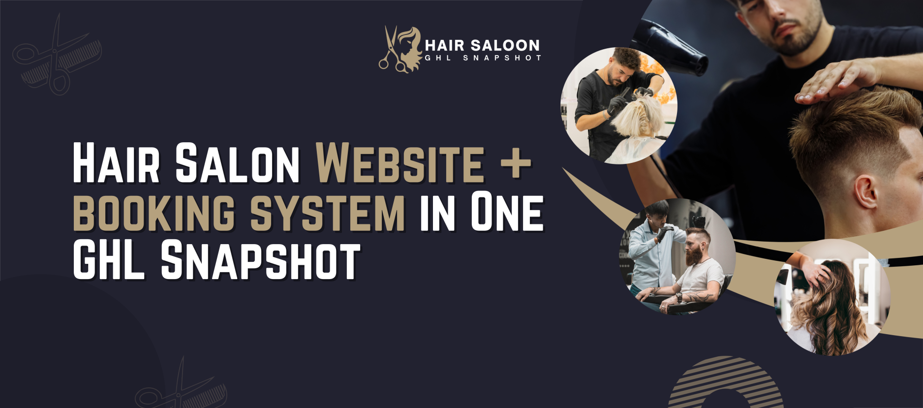 Hair Salon Website + Booking system in One GHL Snapshot